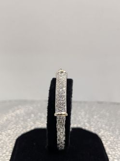 18k Woven Diamond ID Bracelet