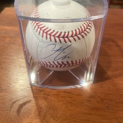 Fransico Lindor Signed Baseball