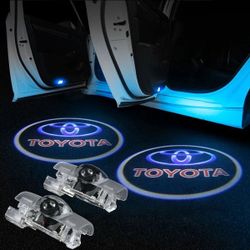 4PCs For TOYOTA Laser Door Logo Lights Ghost Shadow Projector Car Courtesy Welcome Light