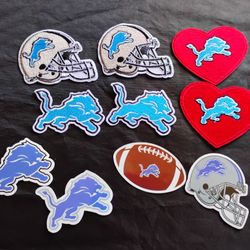 Detroit Lions Patches and Stickers lot 