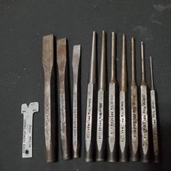 Snap-On usa tools  🔎11 PIECE PUNCH AND CHISEL SET. 