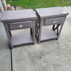 End Tables Night Stand Pair of 2