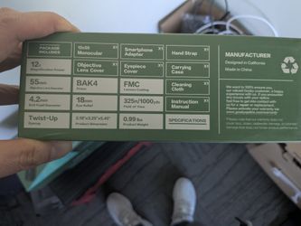 Gosky 12x55 HD Monocular Telescope with BAK4 Prism & FMC Lens, Lightweight with Smartphone Adapter