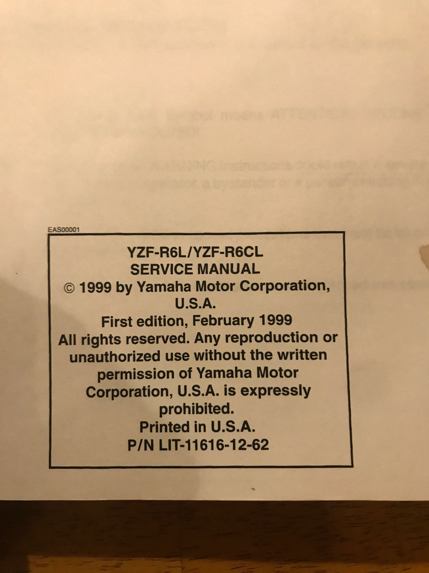 1999 Yamaha r6