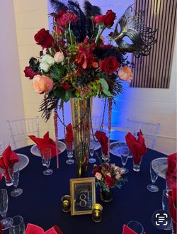 20 inches tall gold pilsner glass vase