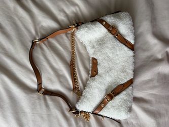 ALDO Sherpa Shoulder Bag with Gold Chain Strap