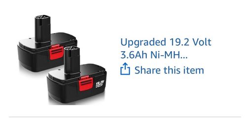 Craftsman tool batteries (2) + Charger