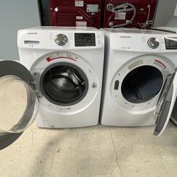 White Samsung Washer /Dryer With Warranty 