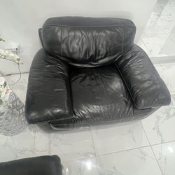 Leather Sofas Black 