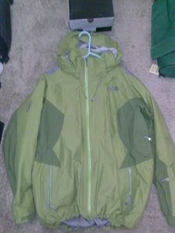 North Face Gore Tex Coat, large w matching hat