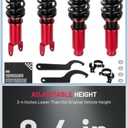 BDFHYK Coilovers Compatible with Honda 1 Civic/ 1 CRX, Compatible with Acura Integra 1 Shock Absorber Replacement 4 PCS, Adjus