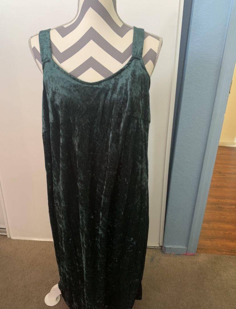 Velvet Green Dress Fits Medium To Large 