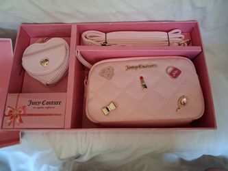 Juicy Couture Puffer Camera Bag & Heart Dangle Coin Pouch Set