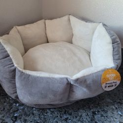 Grey orthopedic cuddler dog bed 20x17" XS Pet Bed NEW