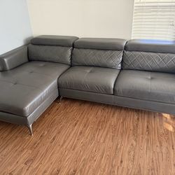 Modern Gray Sectional Couch — Must Sell