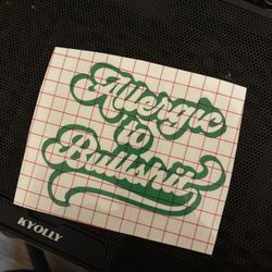 Allergic Decal Sticker Green 