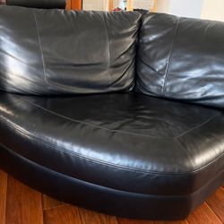 FREE Black Leather Corner Sofa Piece – Pickup Only