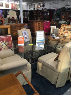 Very Nice Glass Table and Chairs