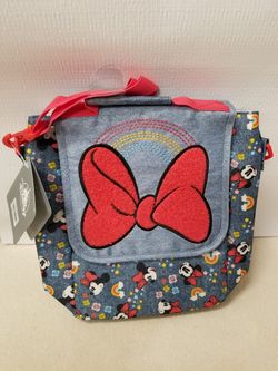 Disney Minnie Mouse Denim Lunch bag NWT
