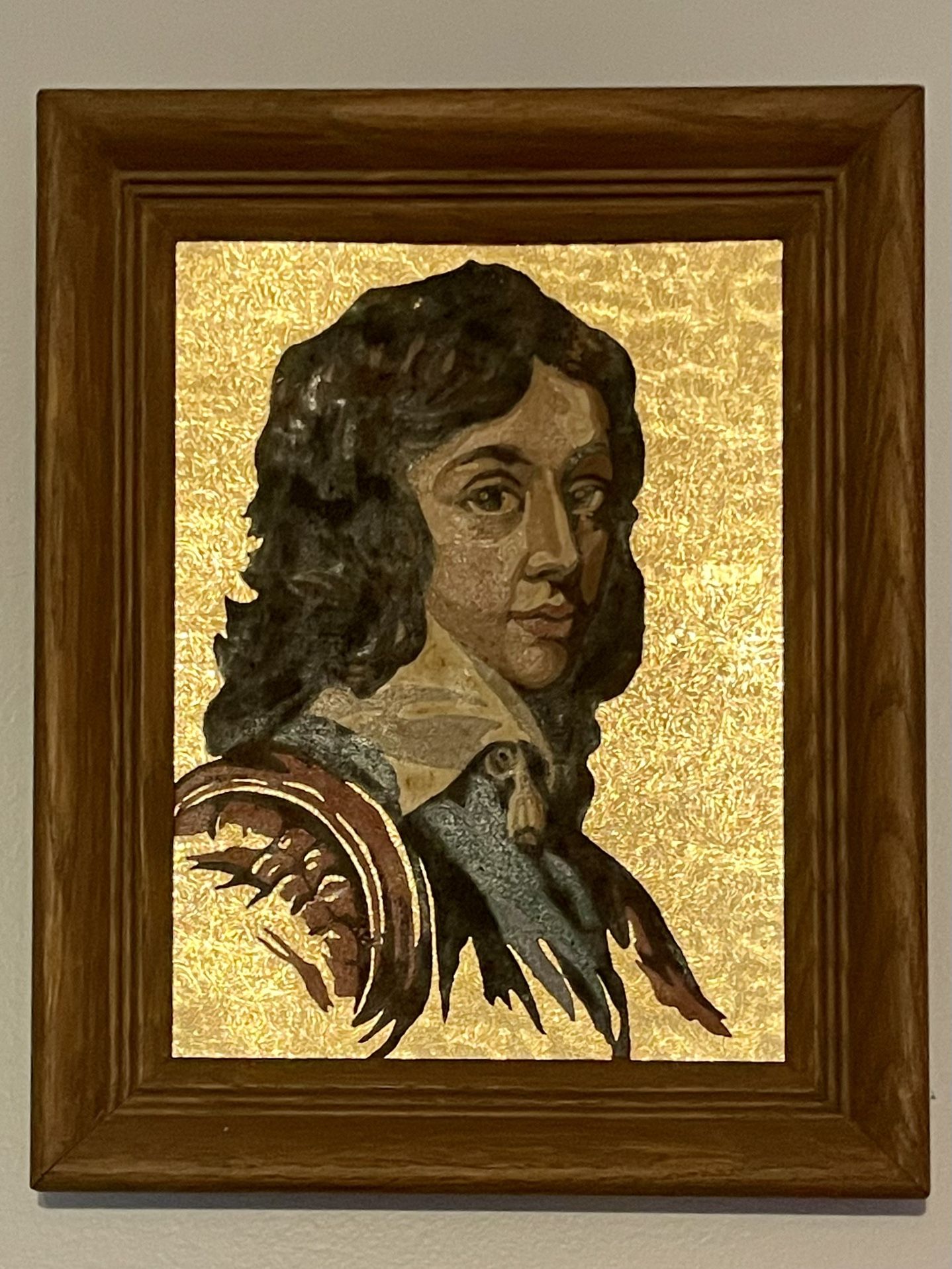 This Cool Guy, Vintage Painting On Foil