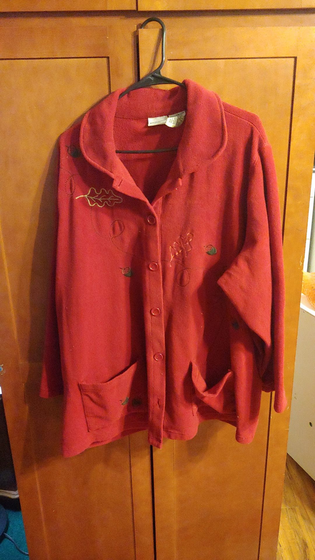 red autumn jacket, White Stag
