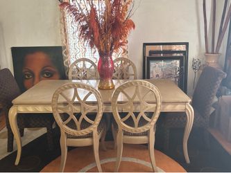 Solid wood dining room set w/6 chairs