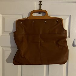 Leather Clutch Tote  