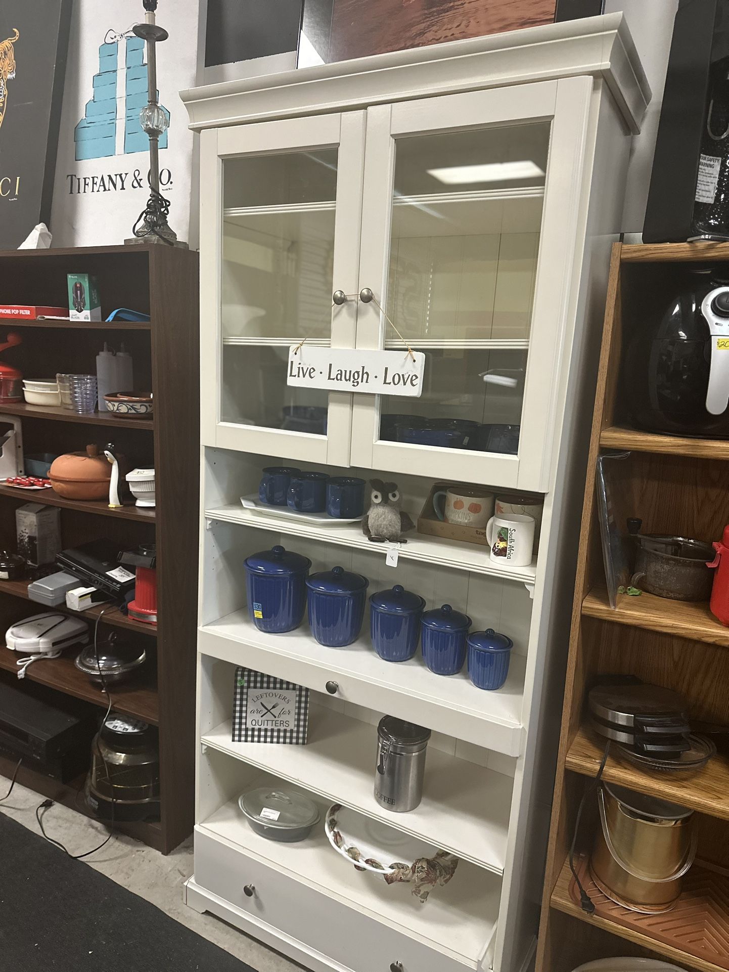 White Country Coffee Bar Cabinet