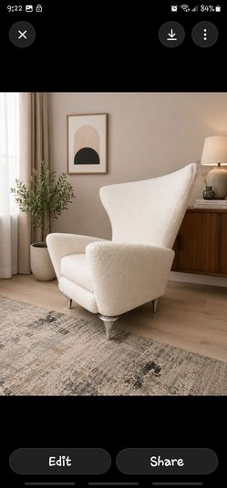 Galerking wing back chair.