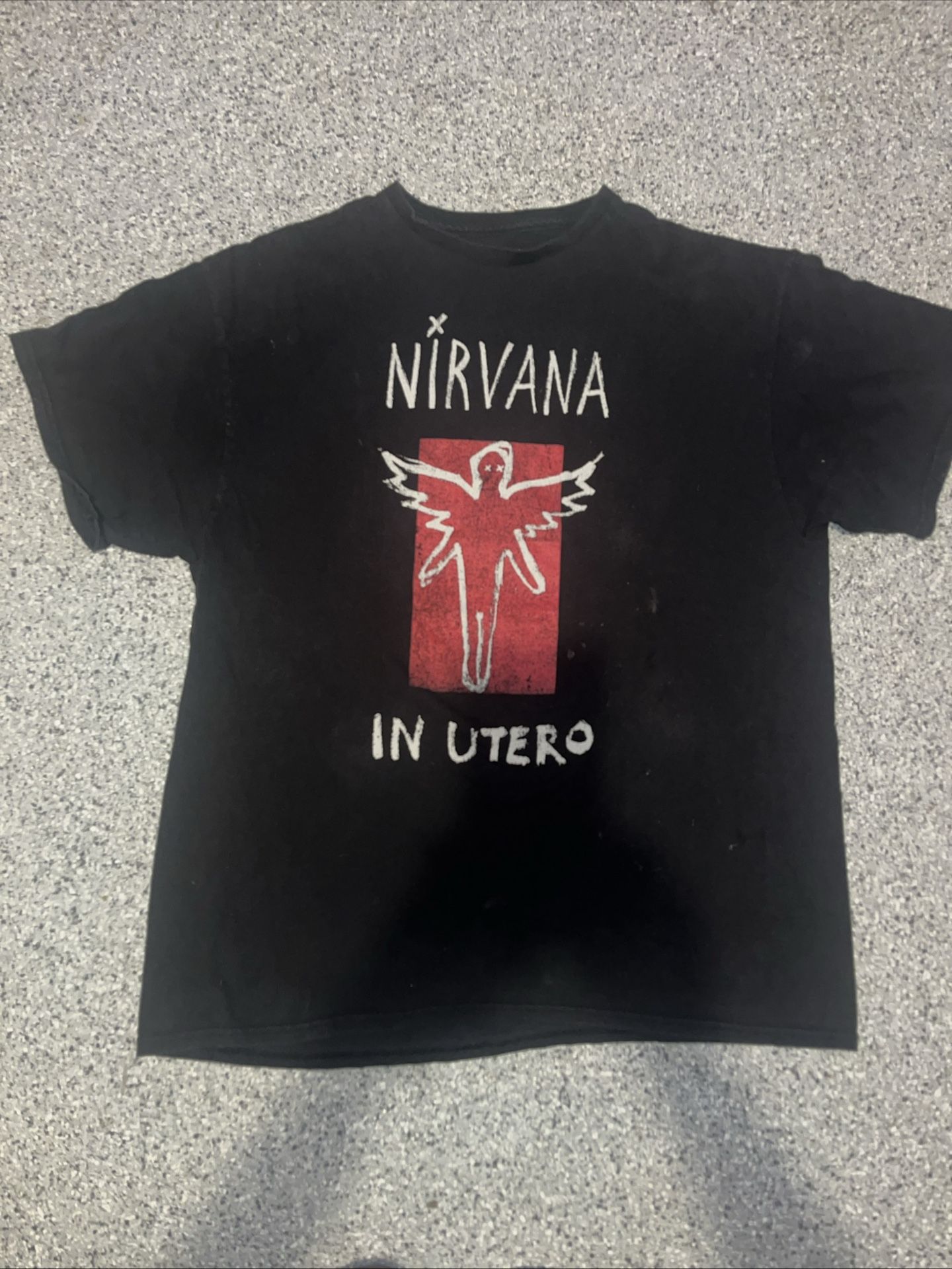 Vintage 90s Style Nirvana In Utero Shirt Graphic Rock Band Grunge Art