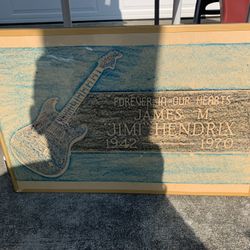 Jimi Hendrix tombstone rubbing