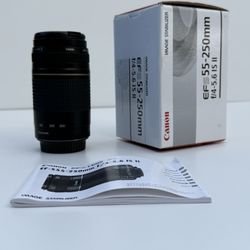 New Canon EF-S I 55 -250mm F/4- 5.6 Lens  DSLR Cameras 