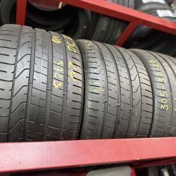 20” tires pirelli 305/30/20 semi new with free installation $100 each