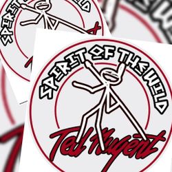 2 Lot Ted Nugent 8" Decal Sticker  Spirit Of The Wild Ranch Craveman Campfire 