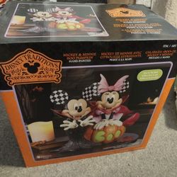 Disney Traditions Mickey & Minnie Boo Pumpkin