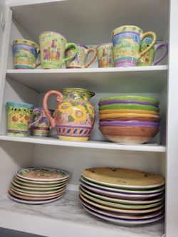 Sango~Tuscan Gardens 3076 Designed By Sue Zipkin service for 8 plus pitcher Lot of 33