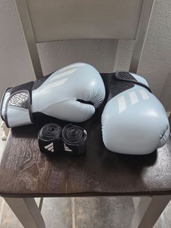 Boxing gloves and wraps