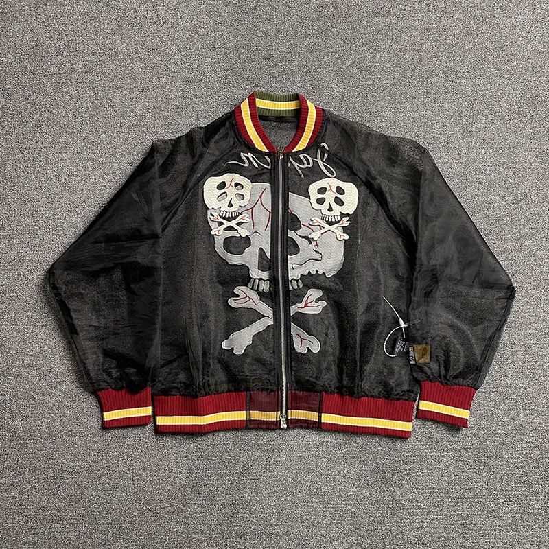 Kapital Clear Pearl Memorial Black Skull Jacket