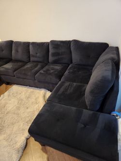 Black  Sectional Sofa