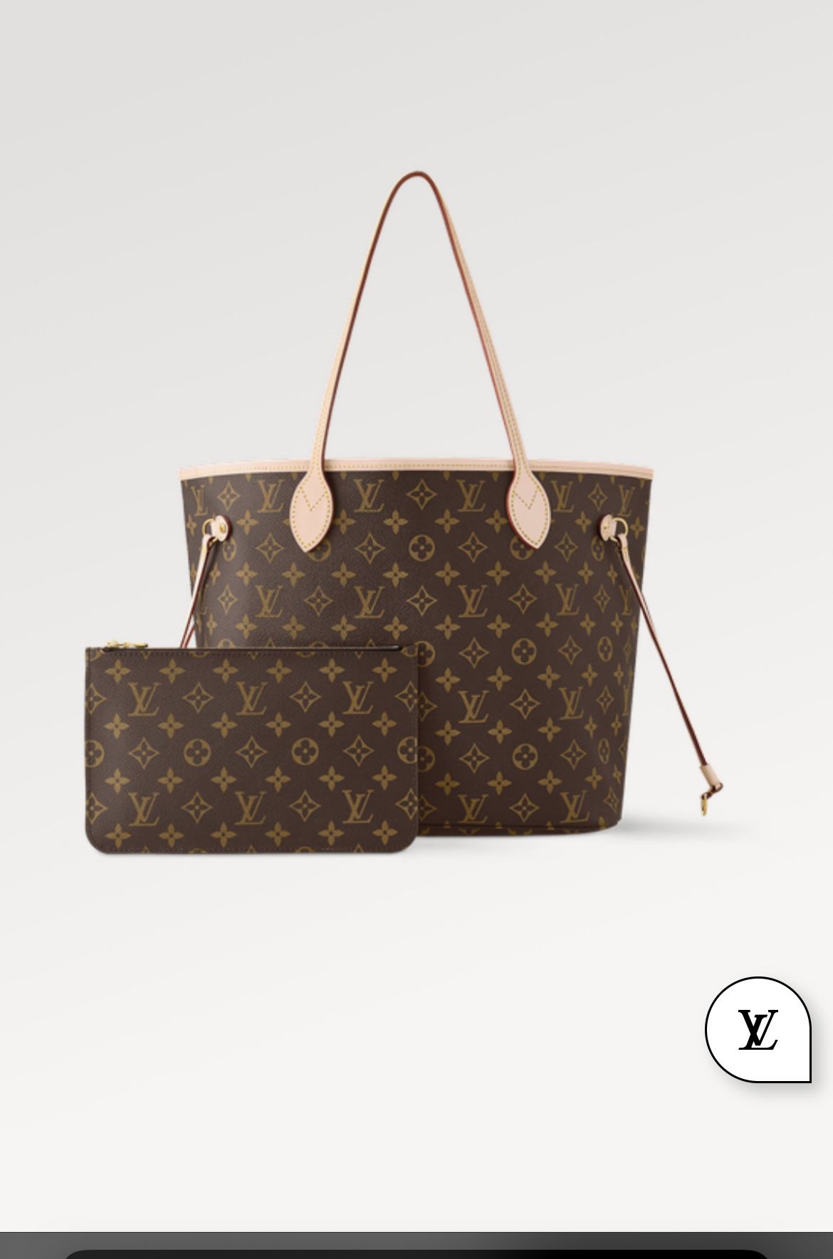 Louis Vuitton Neverfull MM Monogram With Pouch
