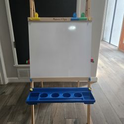 Melissa & Doug Deluxe Wooden Folding Double-Sided Toddler Easel