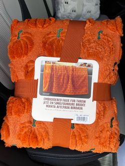 Costco pumpkin throw blanket