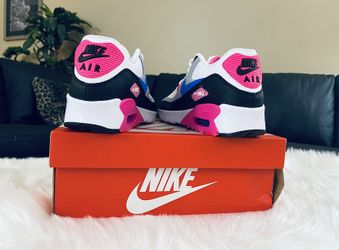 Air max 90 top white/photo blue/black/pink blast