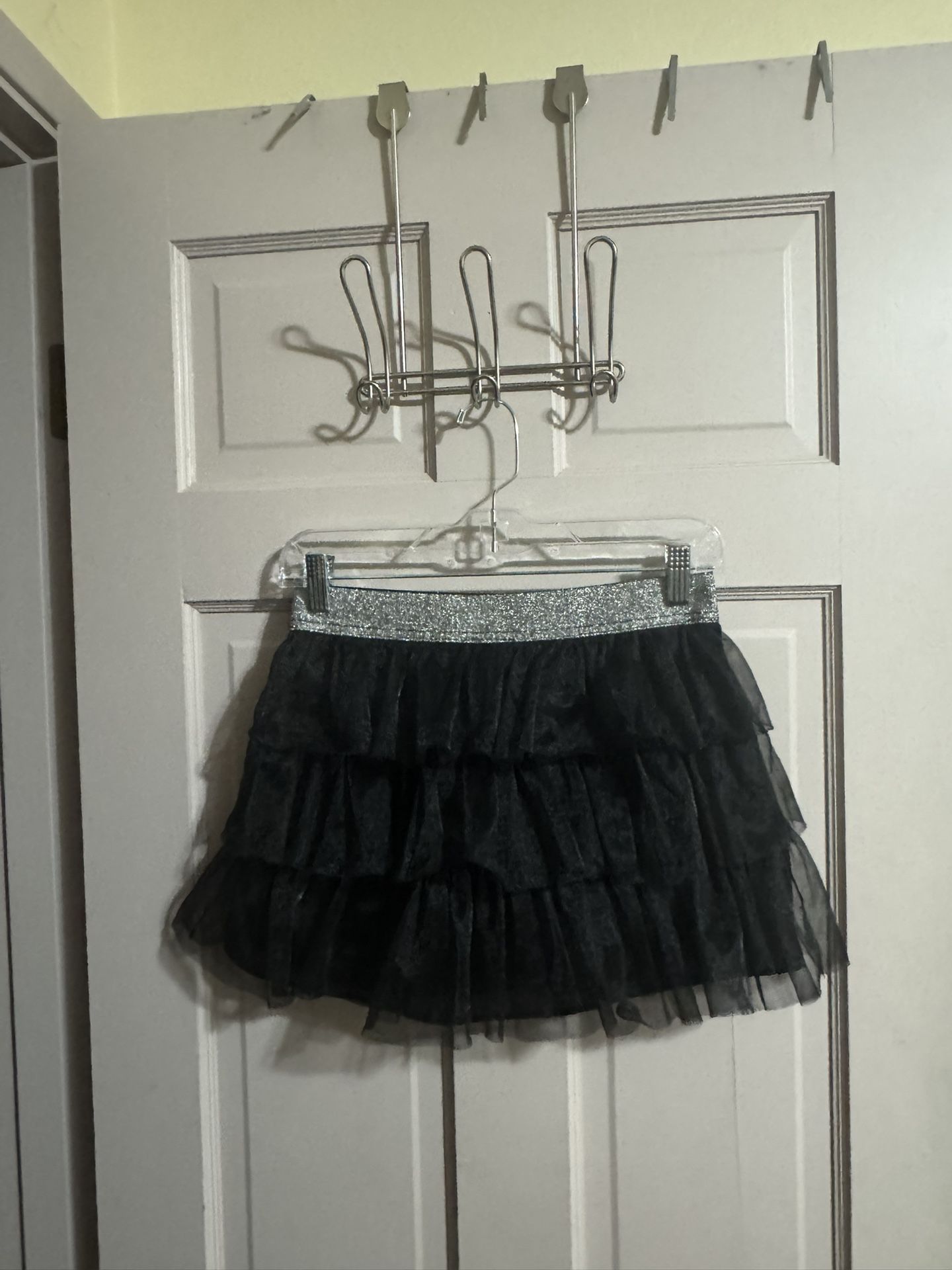 Girls Tutu Ruffle Skirt Black Size XL