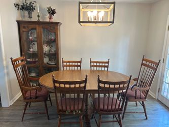 Table and china hutch