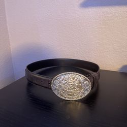 Leather belt whit Mexican Eagle Buckle 