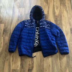 Calvin Klein Blue Thick Jacket See Pic For Size. Cash Local Purchase Only!