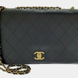 Chanel Vintage Full Flap Bag Calfskin Large Bag
