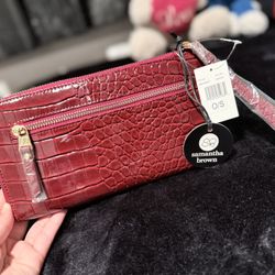 Burgundy Wrist Wallet