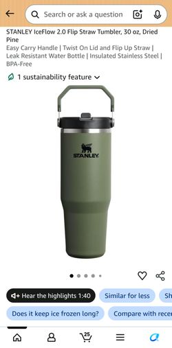 Stanley cup dark green 30 oz